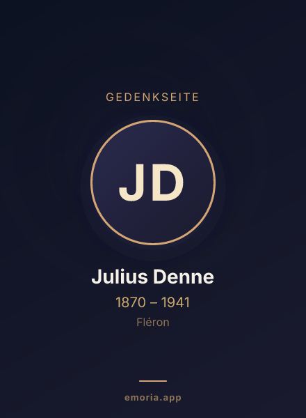 Gedenkportrait von Julius Denne