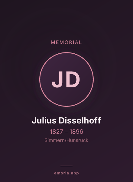 Memorial portrait of Julius Disselhoff