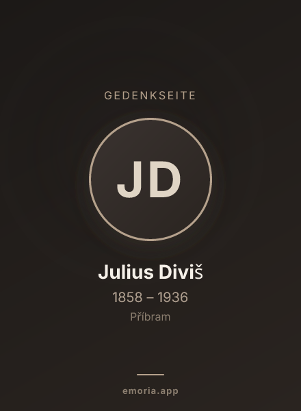 Gedenkportrait von Julius Diviš