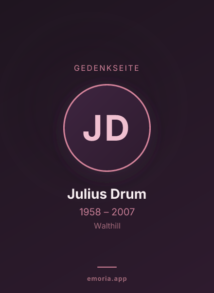 Gedenkportrait von Julius Drum