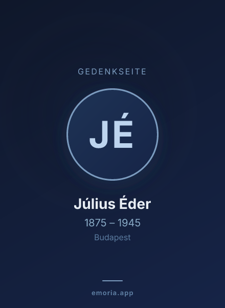 Gedenkportrait von Július Éder