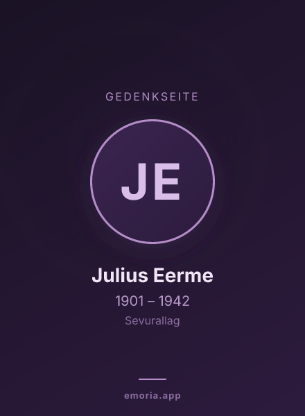 Gedenkportrait von Julius Eerme