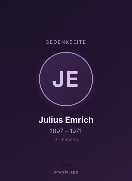 Gedenkportrait von Julius Emrich