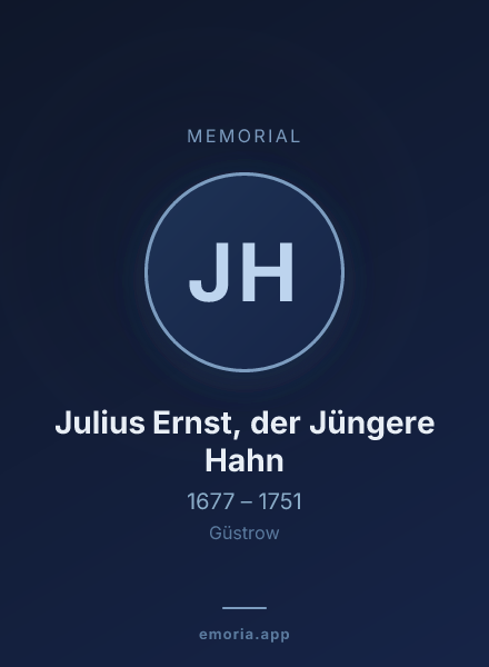Memorial portrait of Julius Ernst, der Jüngere Hahn