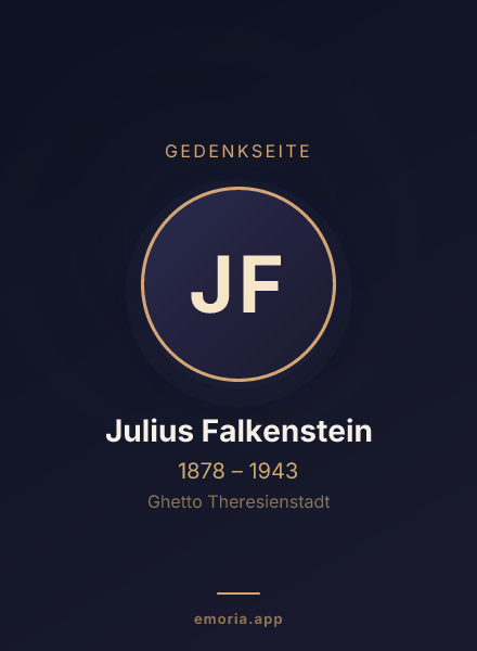 Gedenkportrait von Julius Falkenstein