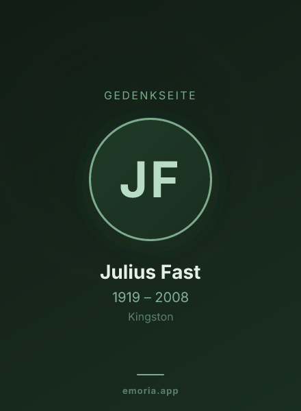 Gedenkportrait von Julius Fast