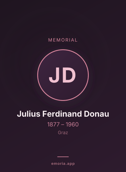 Memorial portrait of Julius Ferdinand Donau