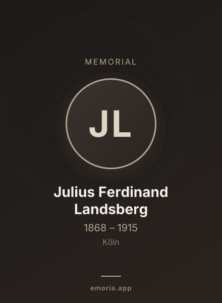 Memorial portrait of Julius Ferdinand Landsberg