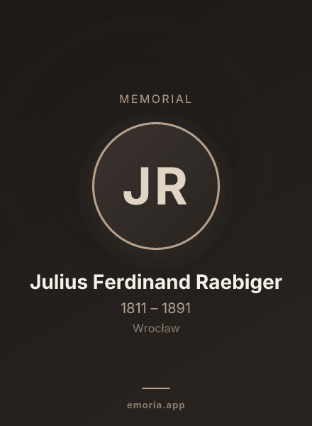 Memorial portrait of Julius Ferdinand Raebiger