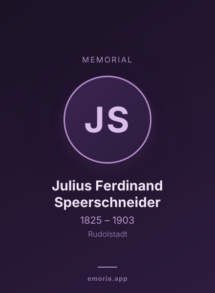 Memorial portrait of Julius Ferdinand Speerschneider