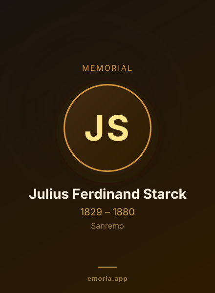 Memorial portrait of Julius Ferdinand Starck