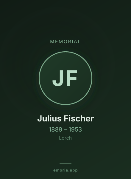 Memorial portrait of Julius Fischer