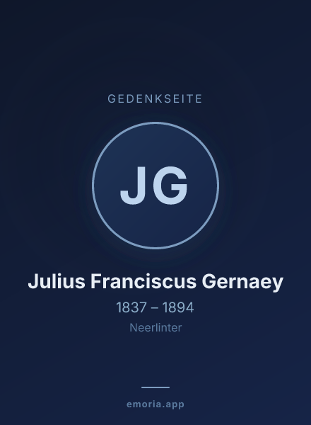Gedenkportrait von Julius Franciscus Gernaey