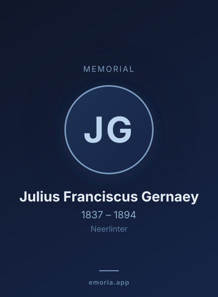 Memorial portrait of Julius Franciscus Gernaey