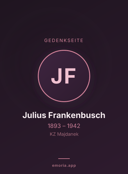 Gedenkportrait von Julius Frankenbusch