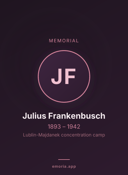 Memorial portrait of Julius Frankenbusch