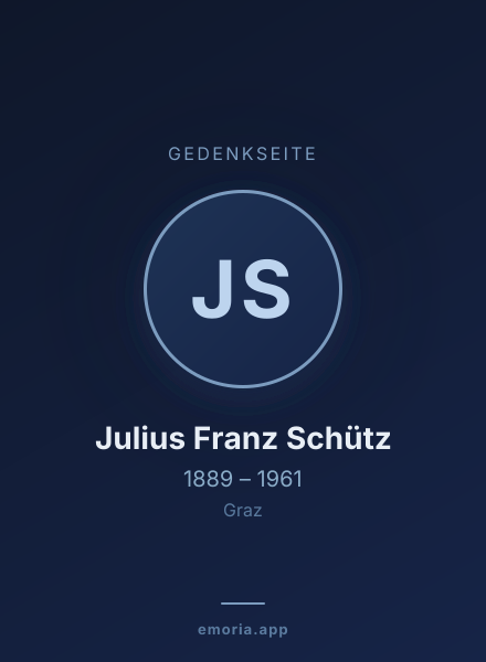 Gedenkportrait von Julius Franz Schütz