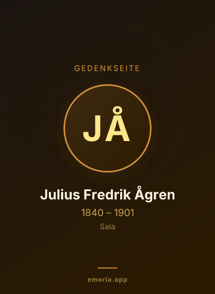 Gedenkportrait von Julius Fredrik Ågren