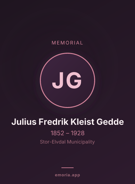 Memorial portrait of Julius Fredrik Kleist Gedde