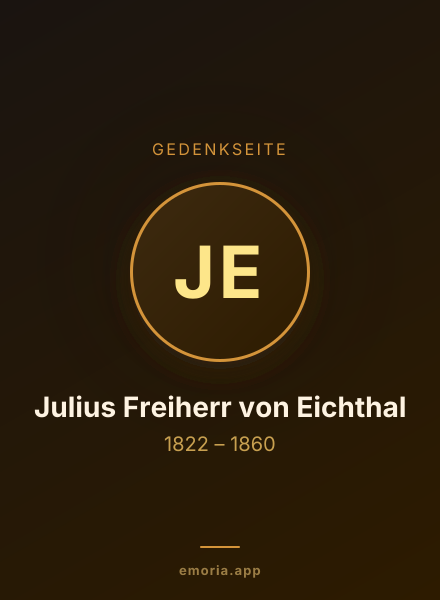 Gedenkportrait von Julius Freiherr von Eichthal