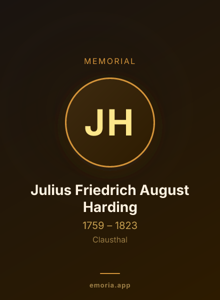 Memorial portrait of Julius Friedrich August Harding