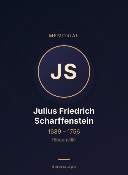 Memorial portrait of Julius Friedrich Scharffenstein