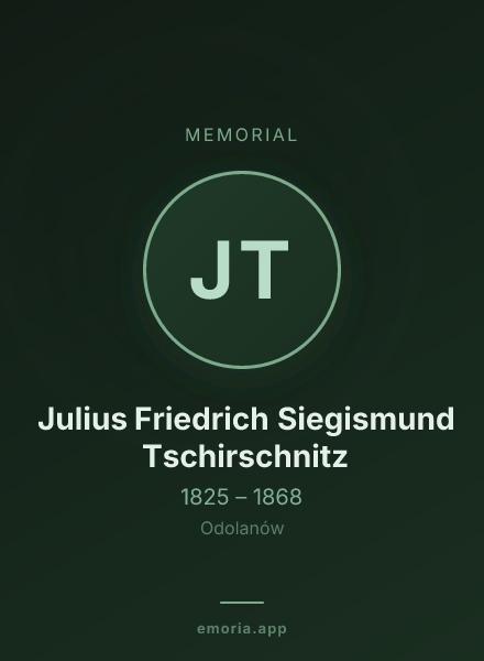 Memorial portrait of Julius Friedrich Siegismund Tschirschnitz