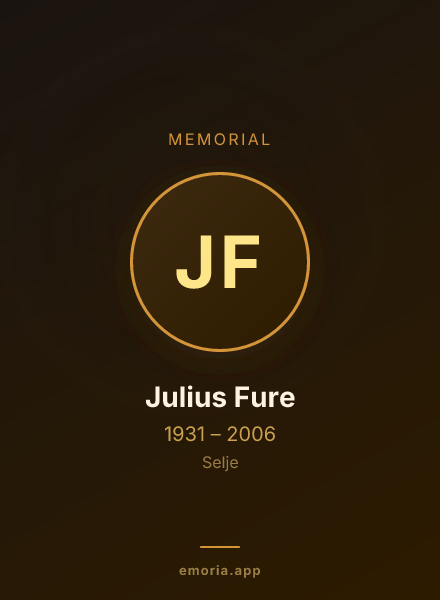 Memorial portrait of Julius Fure