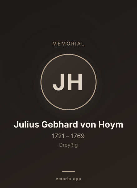 Memorial portrait of Julius Gebhard von Hoym