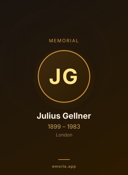 Memorial portrait of Julius Gellner