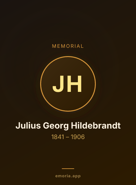 Memorial portrait of Julius Georg Hildebrandt