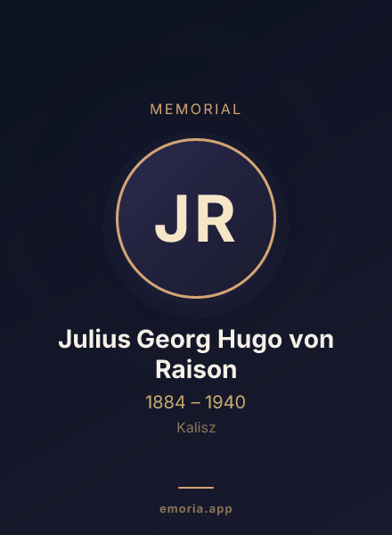 Memorial portrait of Julius Georg Hugo von Raison
