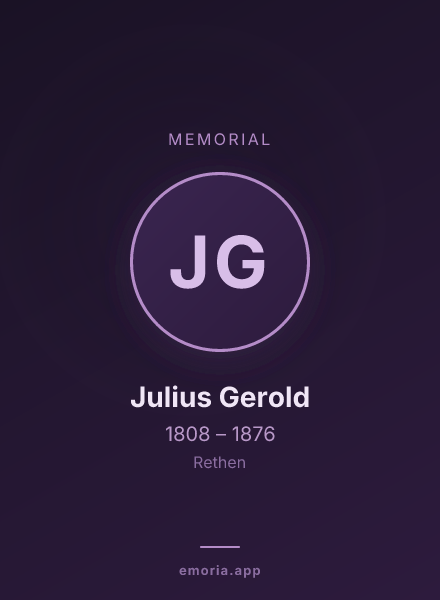 Memorial portrait of Julius Gerold