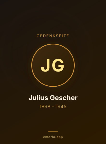 Gedenkportrait von Julius Gescher