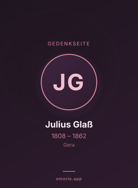 Gedenkportrait von Julius Glaß