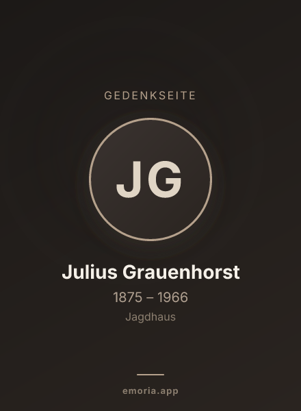 Gedenkportrait von Julius Grauenhorst