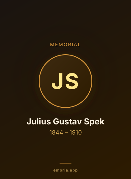 Memorial portrait of Julius Gustav Spek