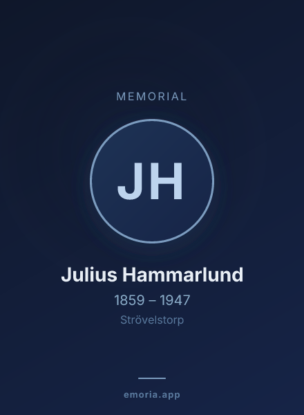 Memorial portrait of Julius Hammarlund