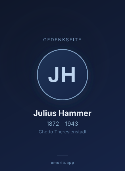 Gedenkportrait von Julius Hammer