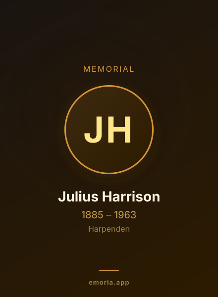 Memorial portrait of Julius Harrison