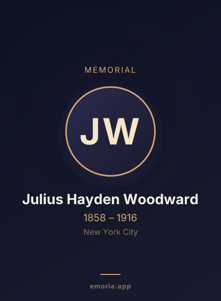 Memorial portrait of Julius Hayden Woodward