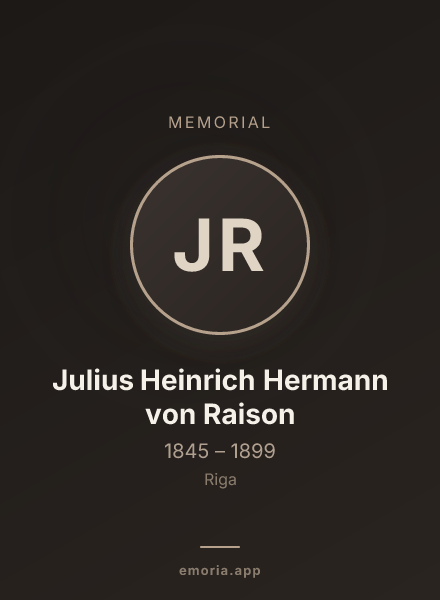Memorial portrait of Julius Heinrich Hermann von Raison