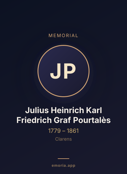 Memorial portrait of Julius Heinrich Karl Friedrich Graf Pourtalès