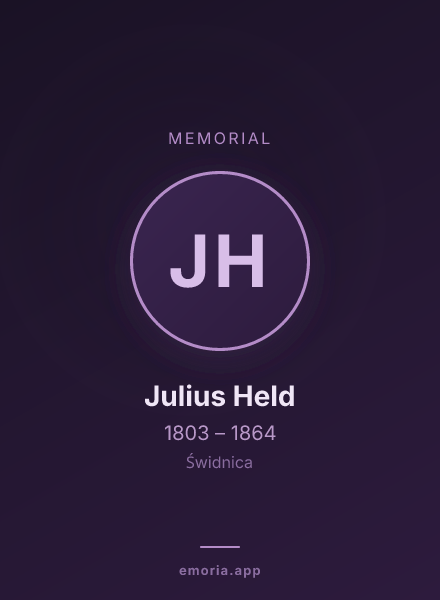 Memorial portrait of Julius Held