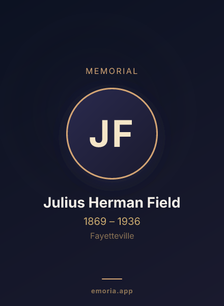Memorial portrait of Julius Herman Field