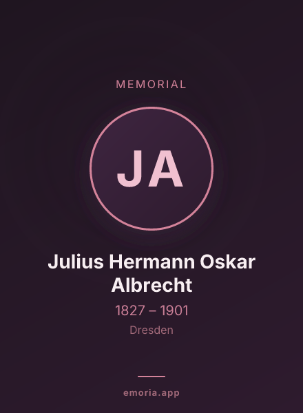 Memorial portrait of Julius Hermann Oskar Albrecht
