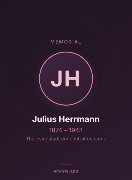 Memorial portrait of Julius Herrmann