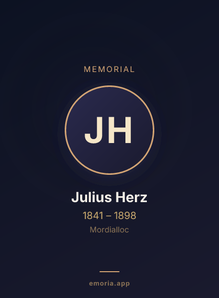 Memorial portrait of Julius Herz