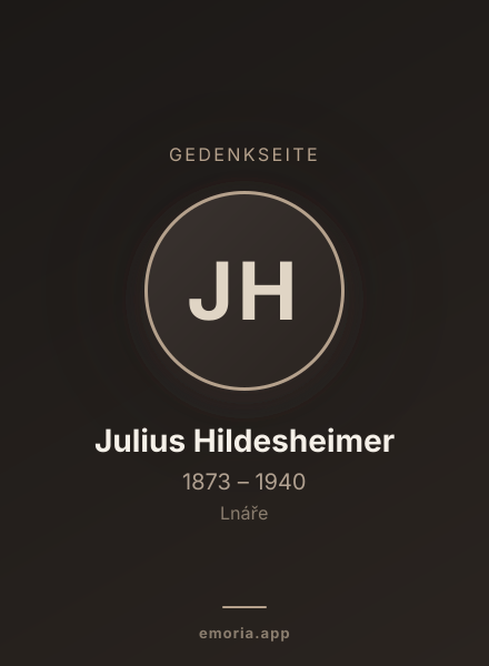 Gedenkportrait von Julius Hildesheimer