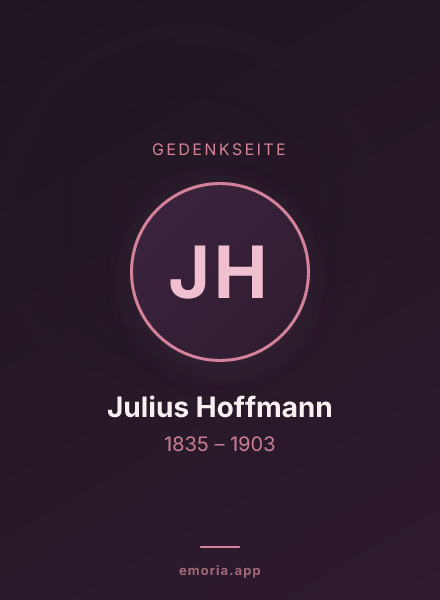 Gedenkportrait von Julius Hoffmann